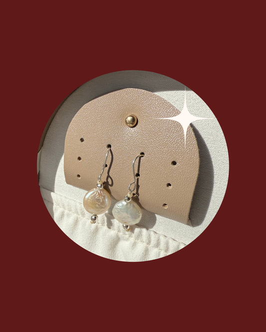 Coin Pearl Earrings